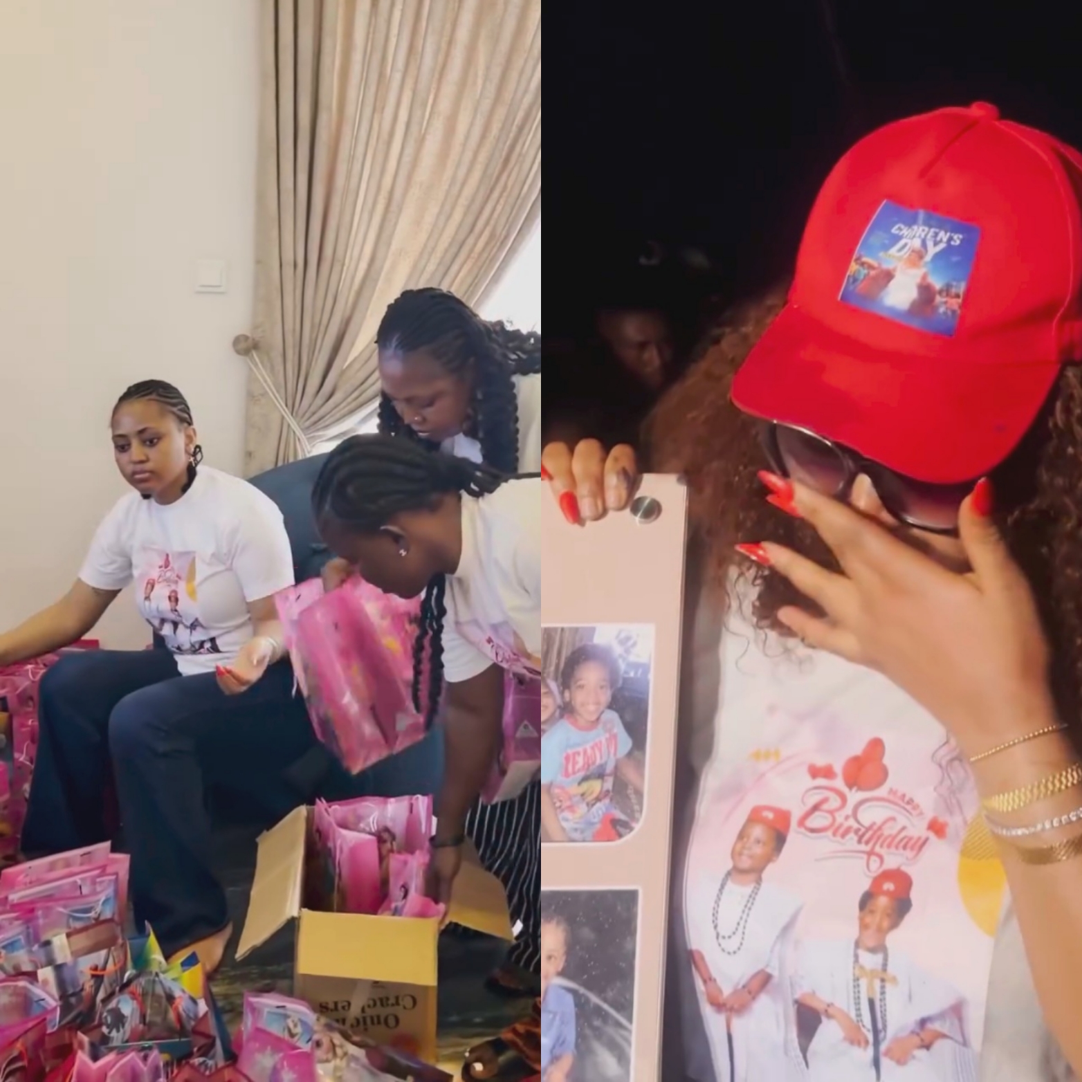Regina Daniels Gets Emotional While Celebrating Her Sons' Birthday with Underprivileged Children